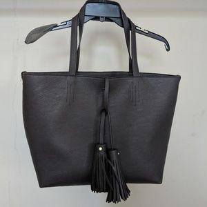 MOVING SALE - 2-in-1 Gray Tote Bag w/ Tassels